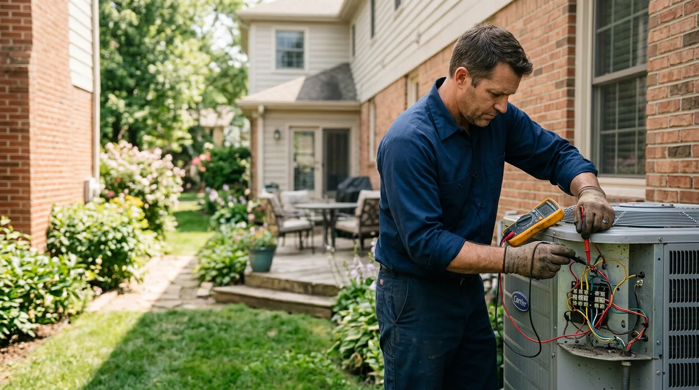 HVAC technician working near Moscow, OH